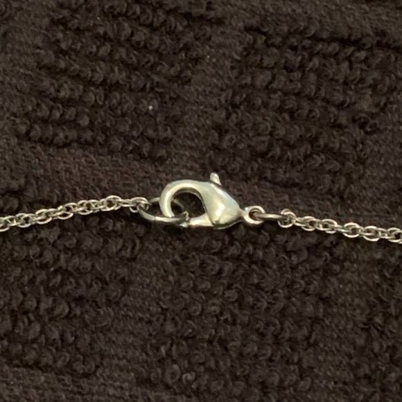 Ann Taylor Necklace Silver Toned and Rhinestone Balls 40" - Picture 5 of 5